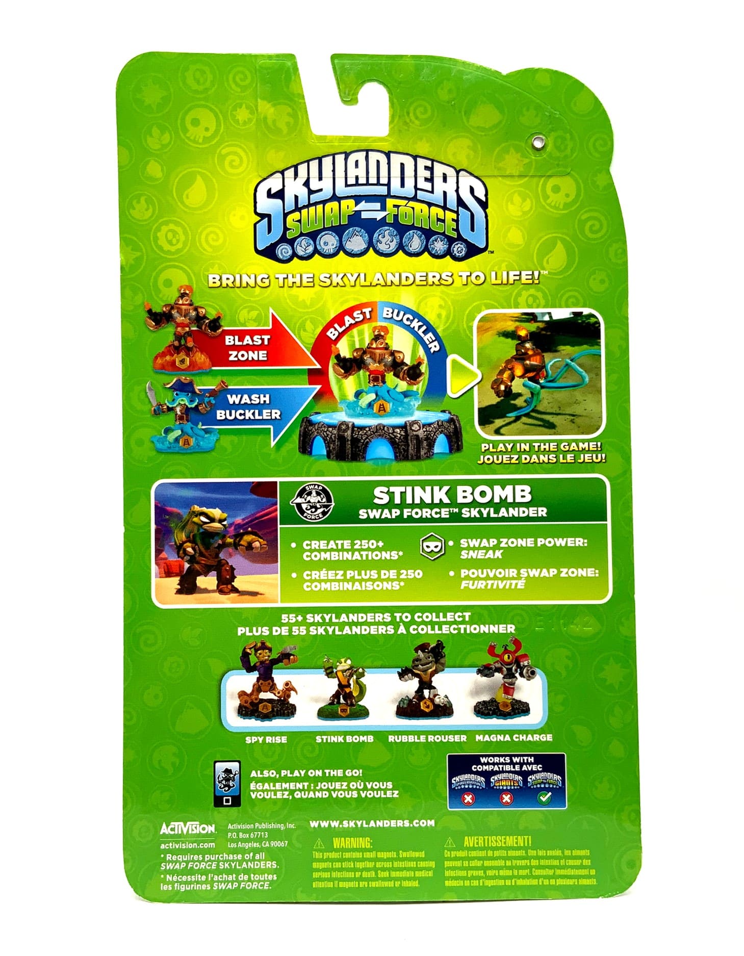 Skylanders Swap Force Gold Silver Stink Bomb Chase Variante in OVP (geklebt)