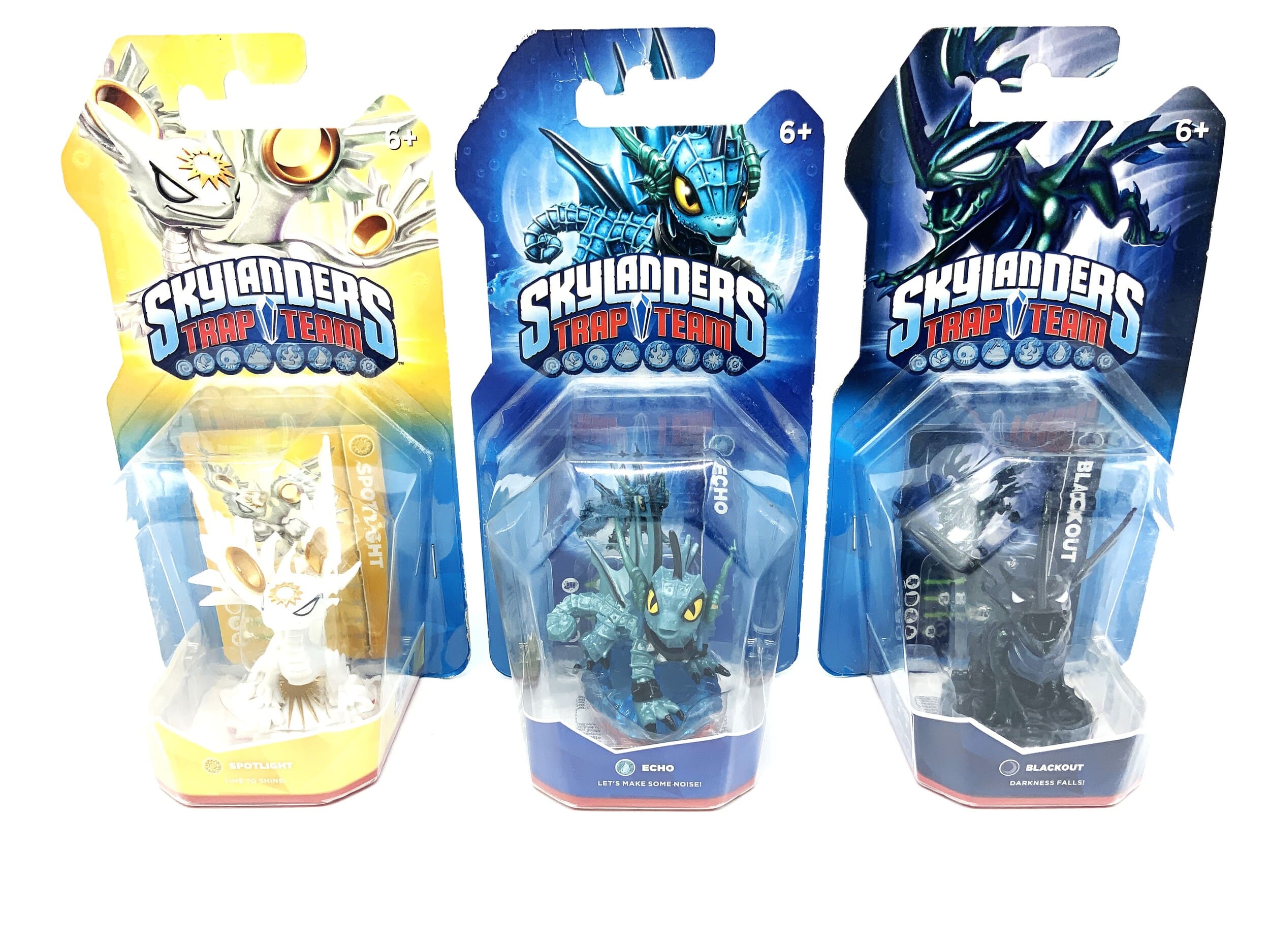 Spotlight Blackout Echo Skylanders Trap Team Figuren Licht Schatten Wasser (OVP)