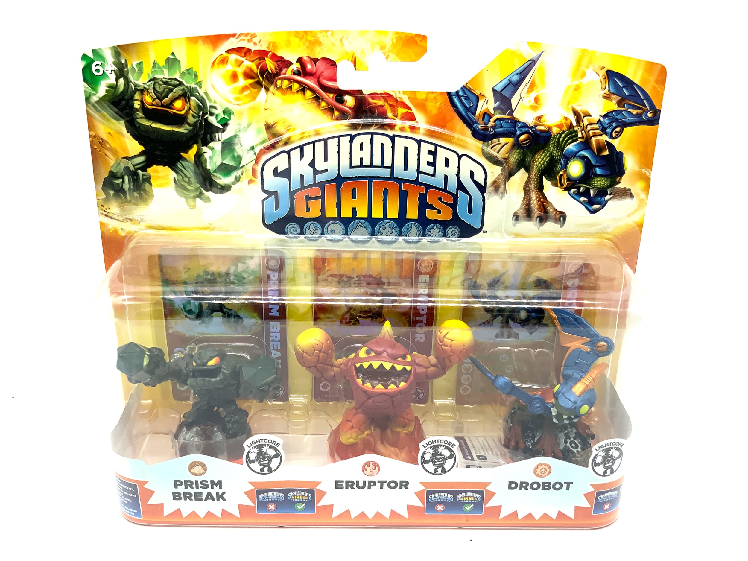 Skylanders Giants Lightcore Triple Pack Prism Break + Eruptor + Drobot in OVP