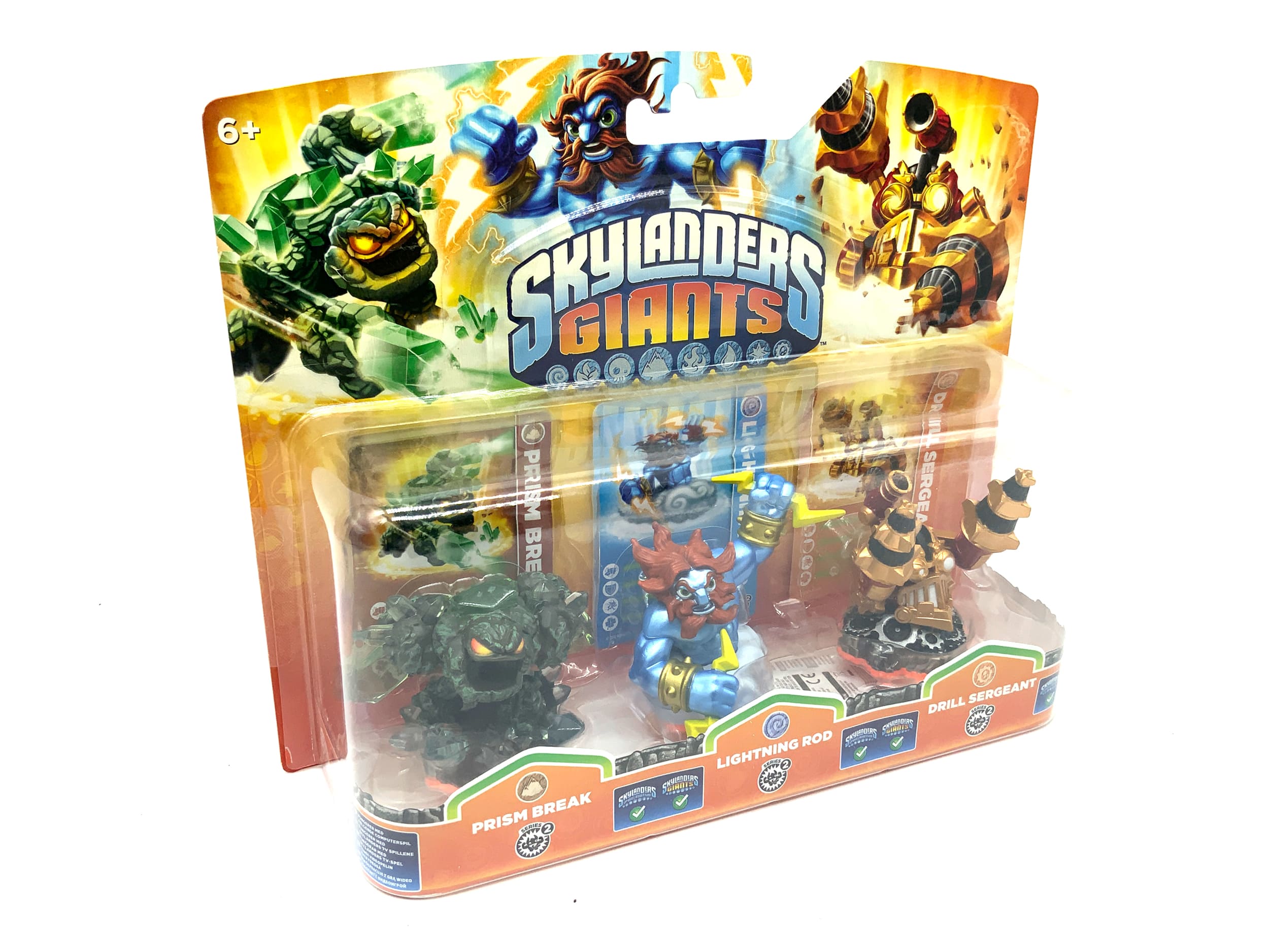 Skylanders Giants Triple Pack Prism Break + Lightning Rod + Drill Sergant in OVP