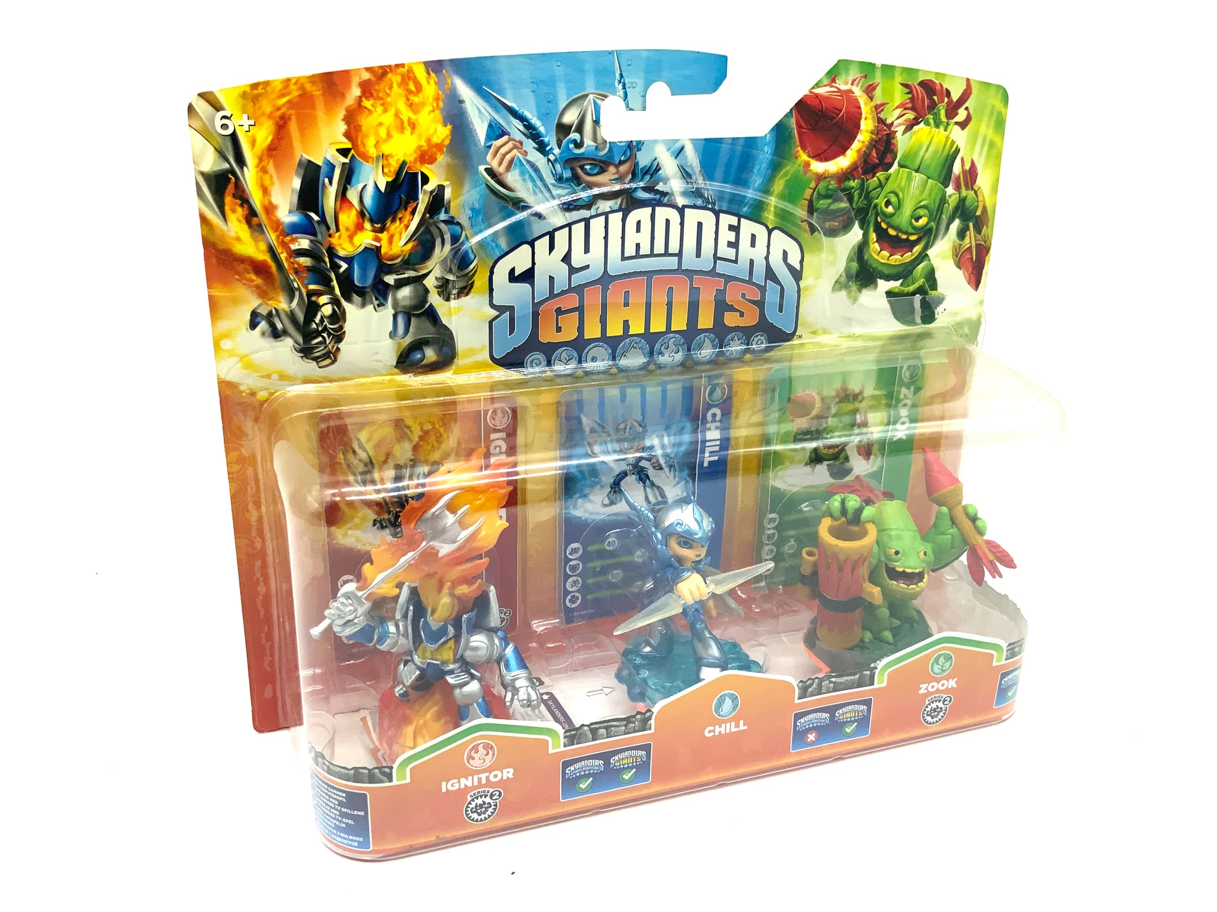 Skylanders Giants Triple Pack Ignitor + Chill + Zook in OVP
