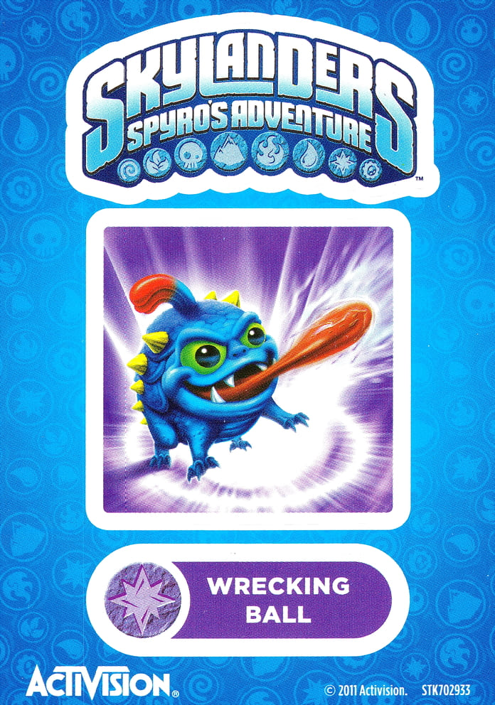 Skylanders Spyros Adventure Wrecking Ball Aufkleber
