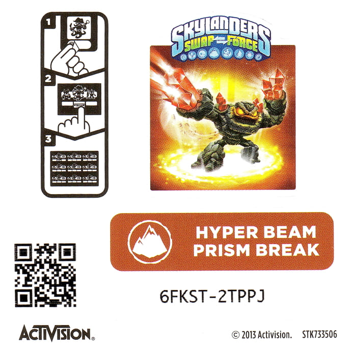 Skylanders Swap Force Hyper Beam Prism Break Aufkleber