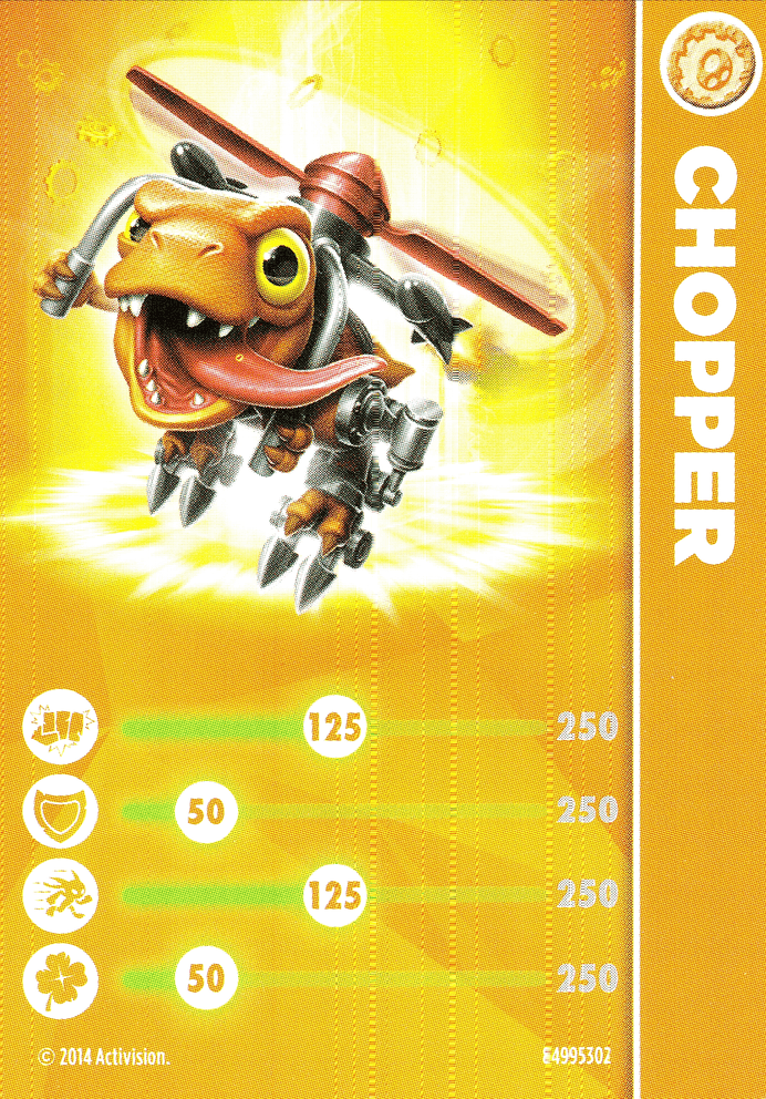 Skylanders Trap Team Chopper Karte