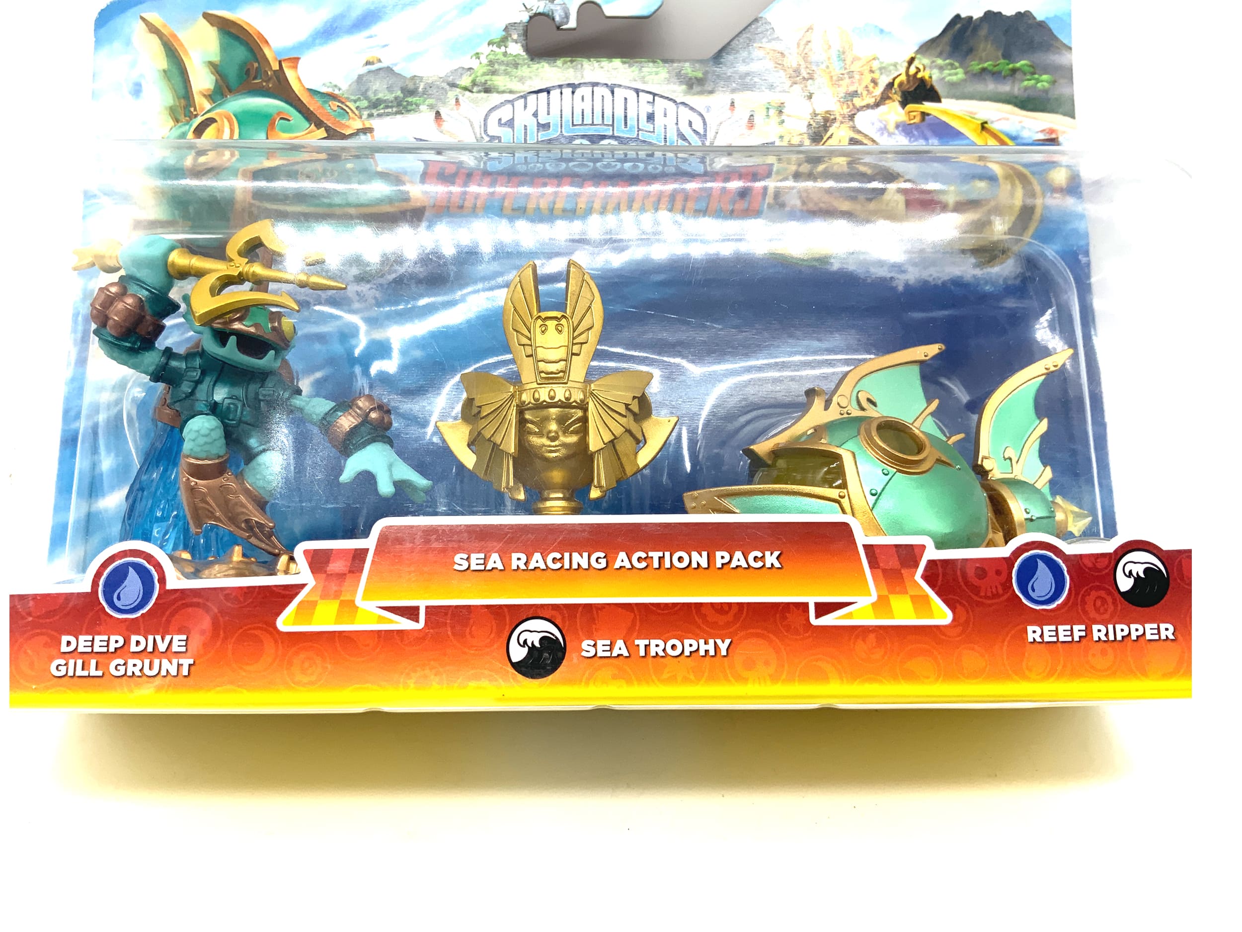 Skylanders Superchargers Sea Racing Action Pack Gill Grunt Reef Ripper in OVP