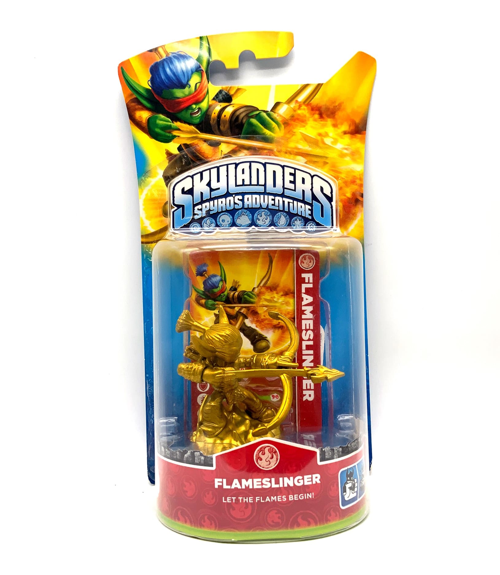 Skylanders Spyros Adventure Gold Flameslinger Chase Variante in OVP (geklebt)