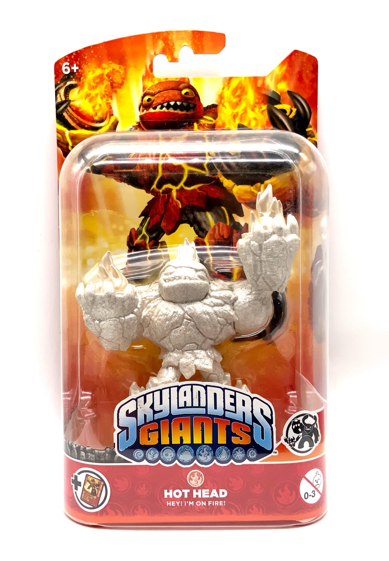 Skylanders Giants Sparkle Hot Head Glitter Silver /Pearl White in OVP (geklebt)