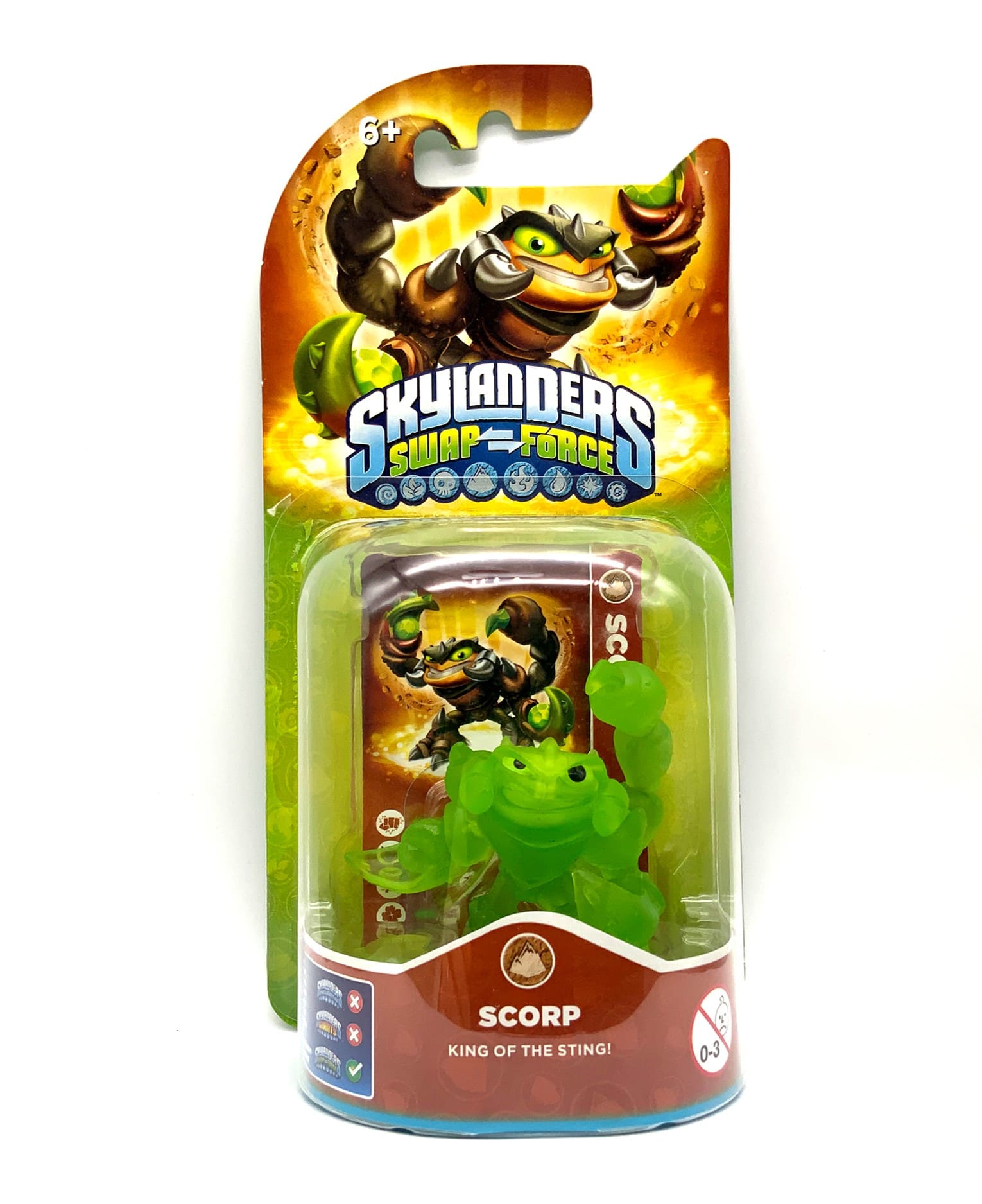 Skylanders Swap Force Scorp Crystal Green Chase Variante in OVP (geklebt)