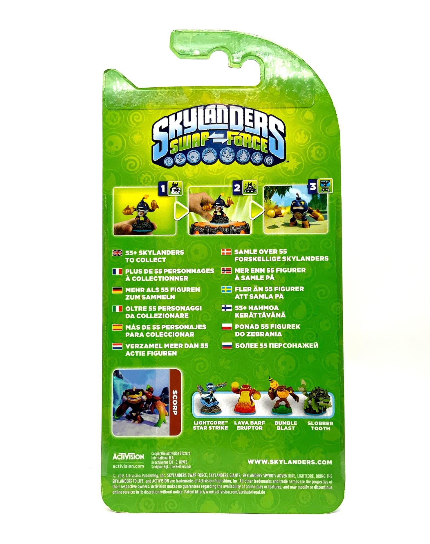 Skylanders Swap Force Scorp Crystal Green Chase Variante in OVP (geklebt)