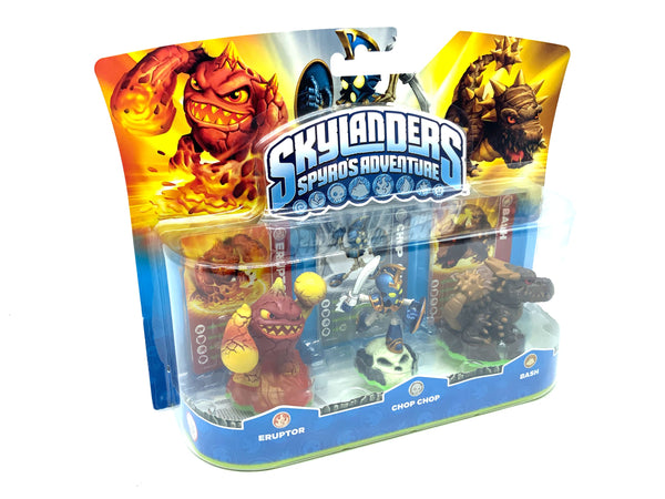Skylanders Spyros Adventure Triple Pack Eruptor + Chop Chop + Bash in OVP