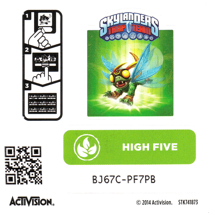 Skylanders Trap Team High Five Aufkleber