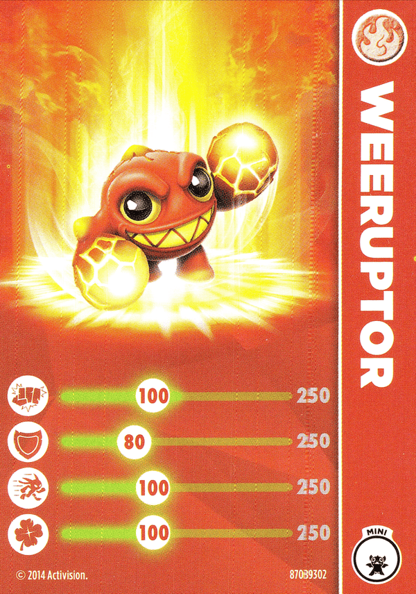 Skylanders Trap Team Weeruptor Karte