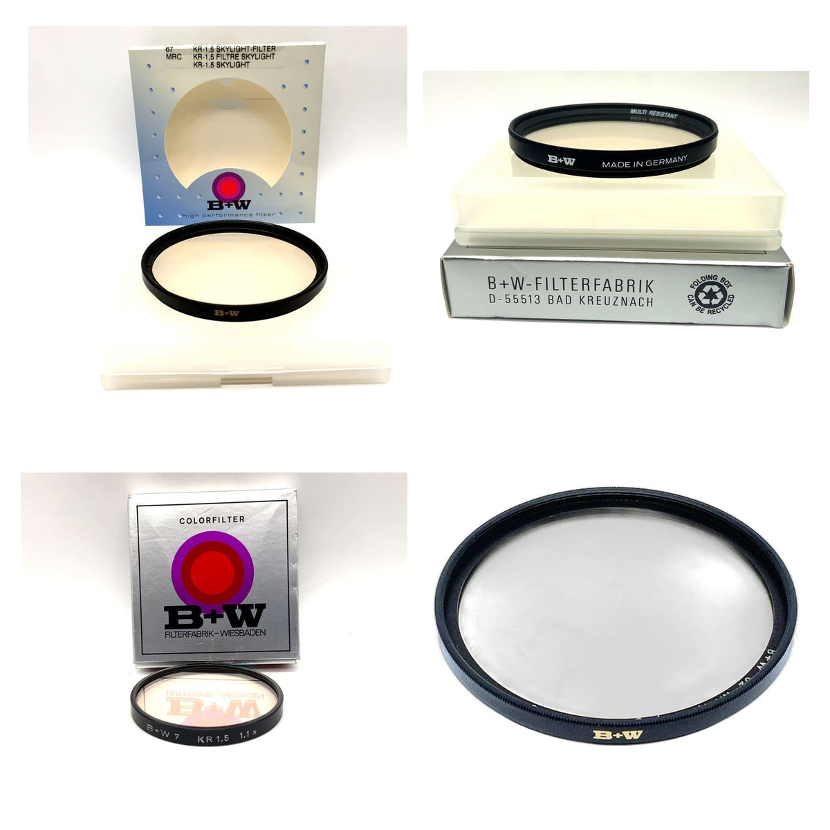 B+W Skylight Auswahl 30 32 49 52 55 58 62 67mm Objektivfilter Skylightfilter