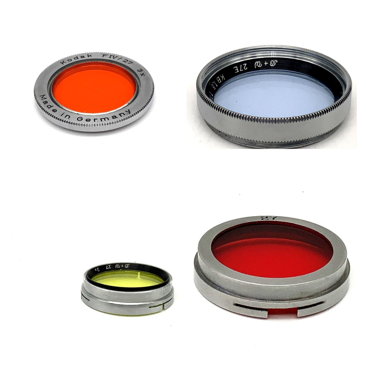 Farbfilter 27mm Auswahl Gelb Gelbgrün Grün Orange Rot Blau Filter Schwarzweiß