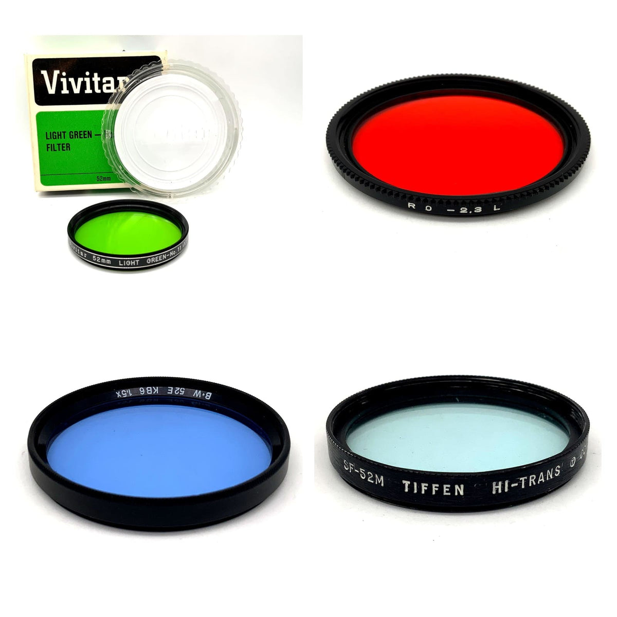 Farbfilter 52mm Auswahl Gelb Grün Orange Blau Lifa Vivitar Filter Schwarzweiß