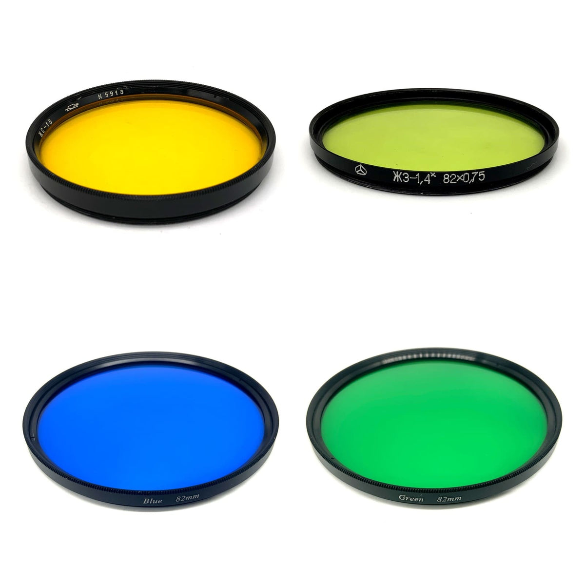 Farbfilter 82mm Auswahl Gelb Grün Blau Zenit Filter Schwarzweiß SW-Filter