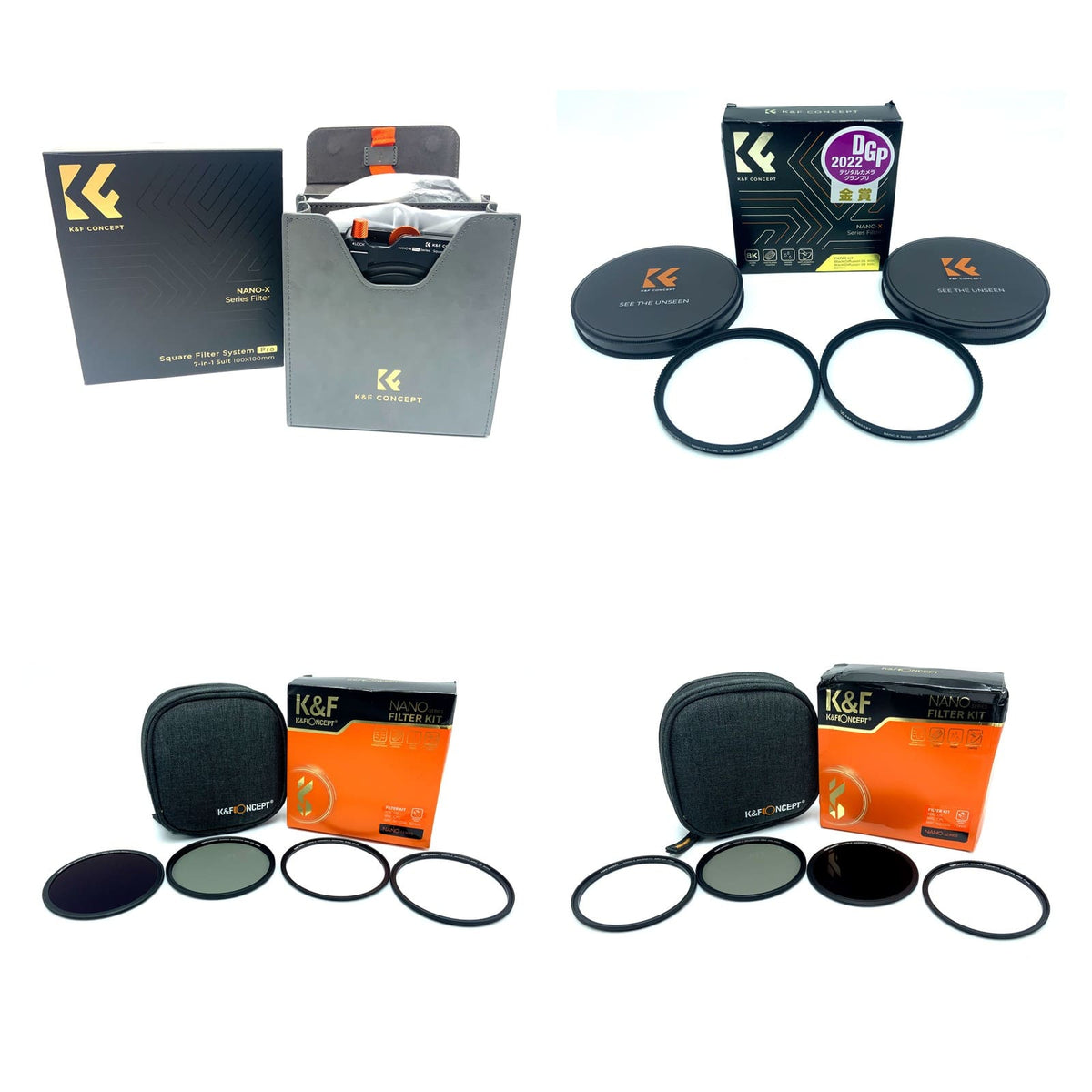 K&F Concept Filterset Auswahl 67 72 77 82 95mm Objektivfilter Filter Set
