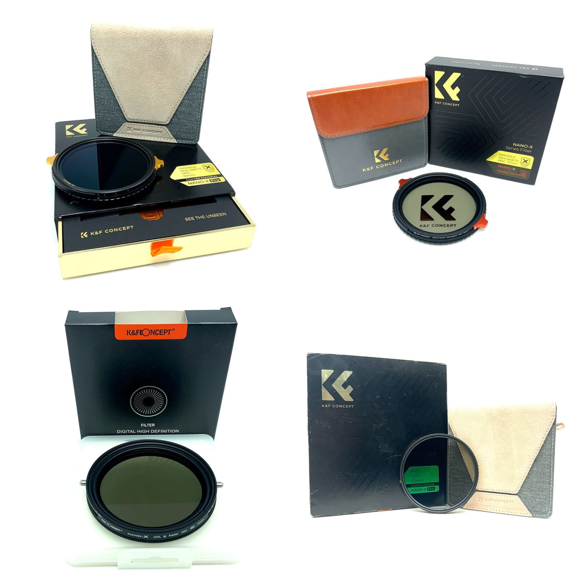 K&F Concept Polfilter Auswahl 62 67 72 77 82 86 95mm Objektivfilter Pol-Filter